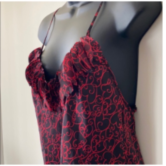 Backless BLK/RED Nightgown, M.  *P1033 - Picture 3 of 9